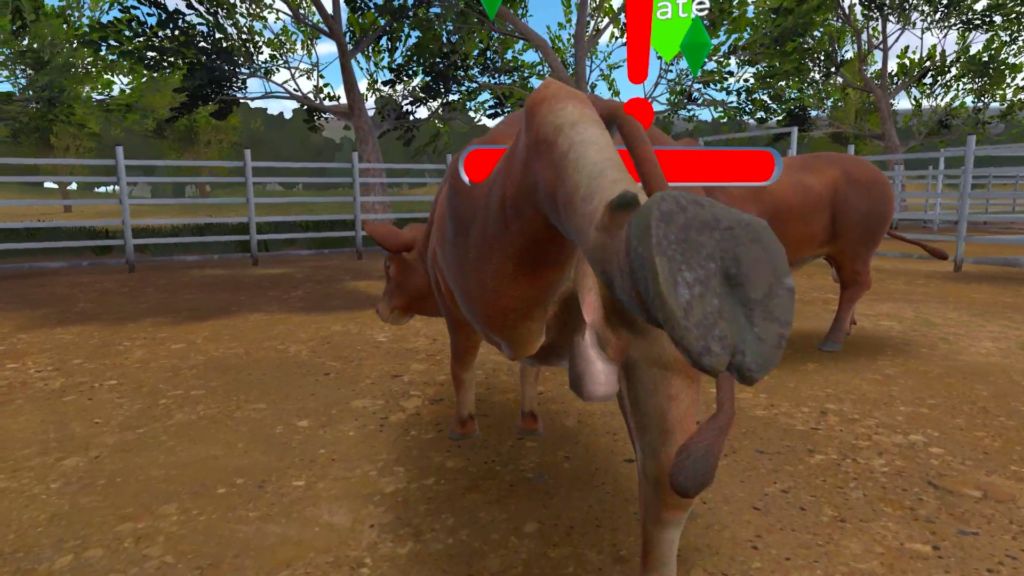 Kicked by cow in Cattle VR