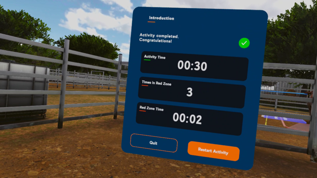 Cattle VR allows educators to review student performance through automatic report cards!